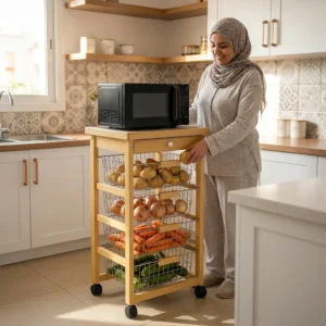 🧺 عربة التخزين الذكية للمطبخ